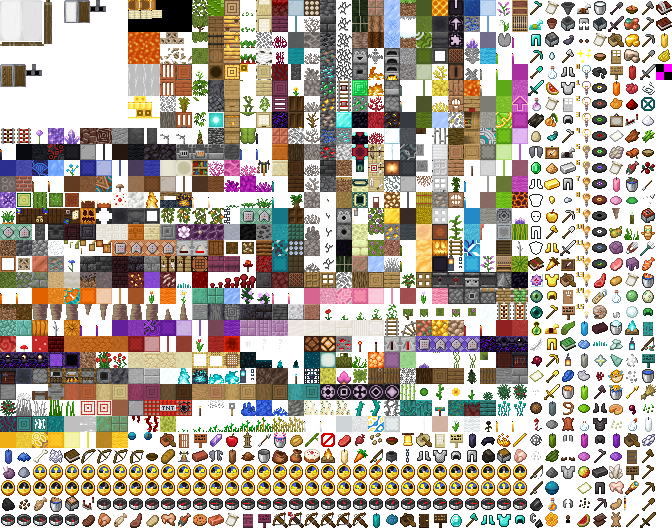 Texture atlas from Minecraft