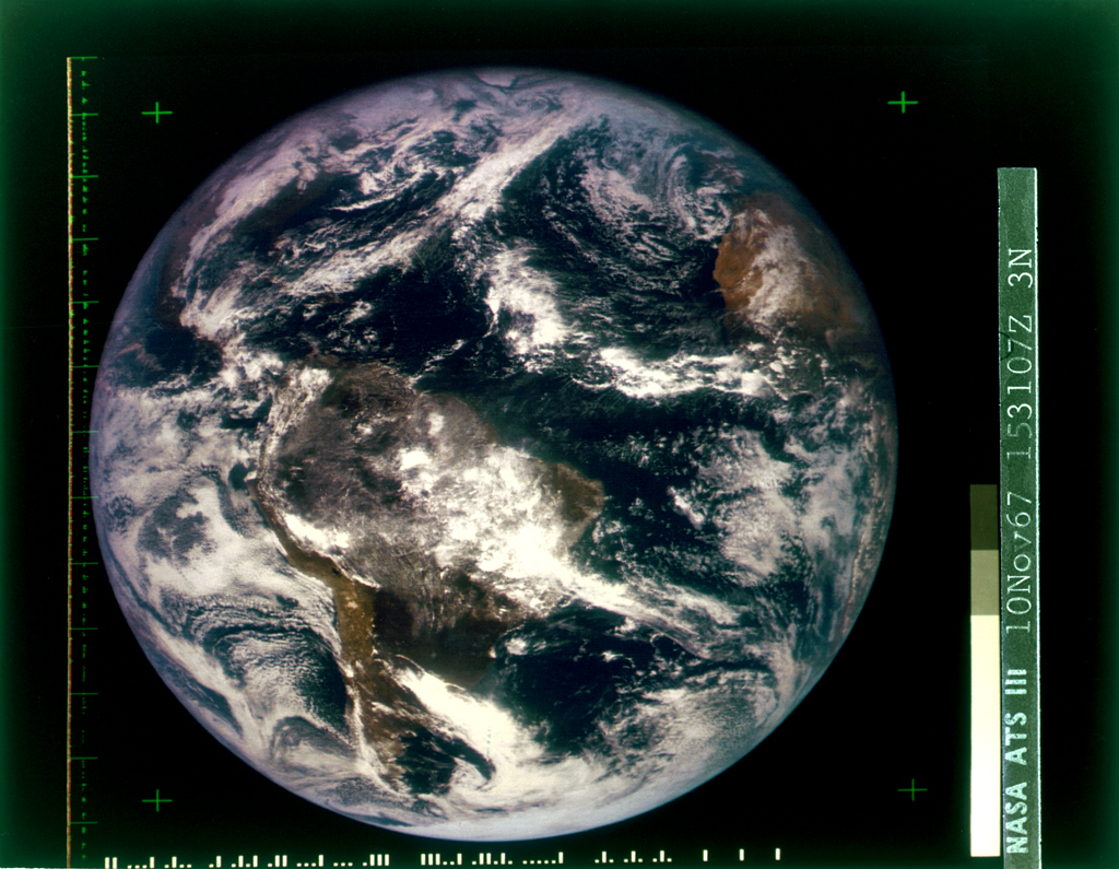 Color photo of Earth